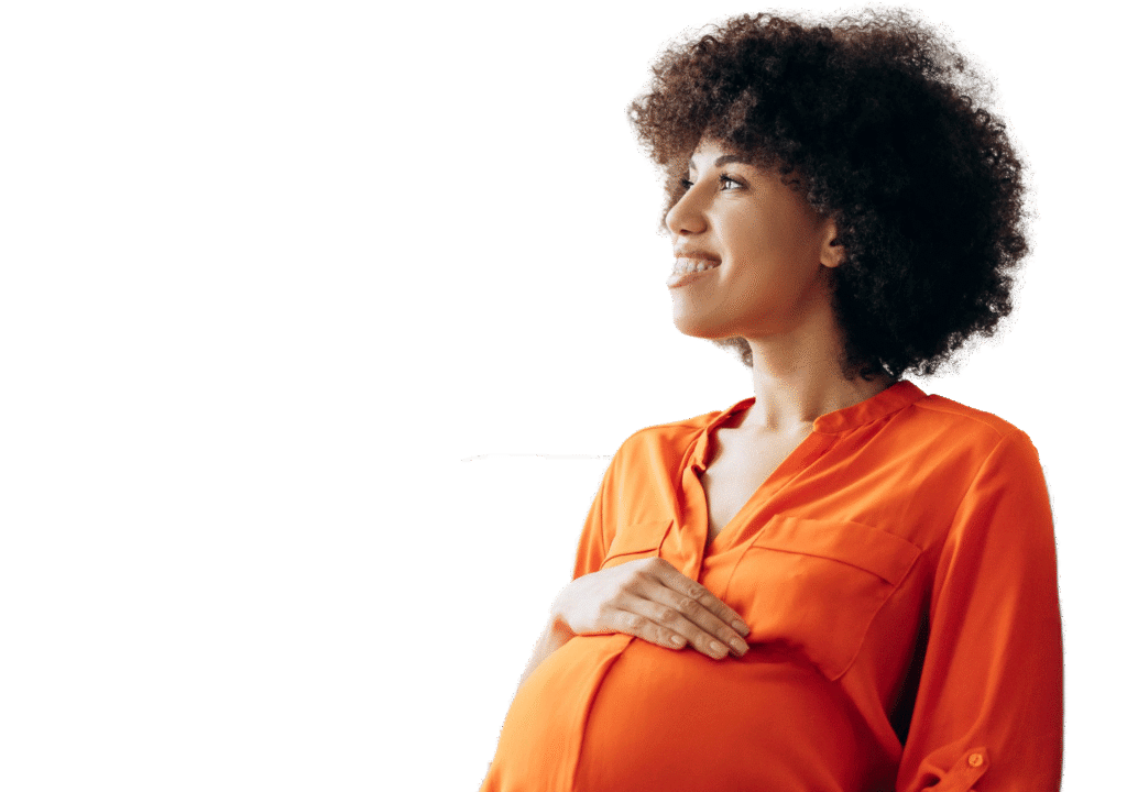 smiling pregnant woman
