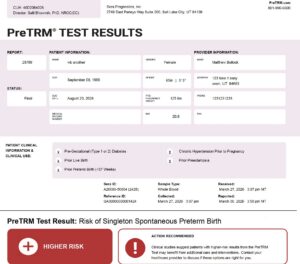test results example