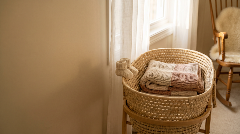 baby laundry in a basket