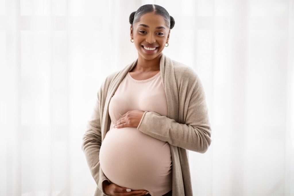 smiling pregnant woman